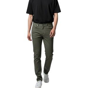 Meezan Men's Khaki Pants 36 Quarry Green Distressed Straight Leg Trousers NWT